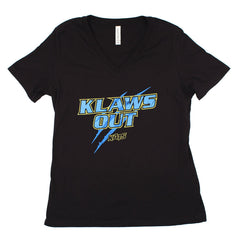 2026 Klaws Out Ladies V-neck Tee (Black)