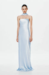 Misha Lilia Satin Gown - Dove