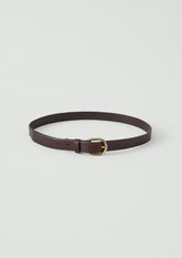 Laperruque Slim Leather Buckle Belt | Dark Brown