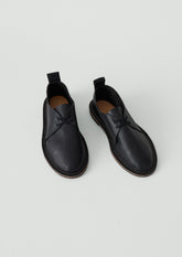 Steve Mono Leather Derby Shoes | Black