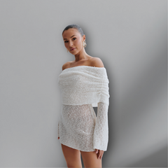 Elara Mini Dress - Elegant & Off-Shoulder