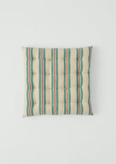 Market Stripe Hand Woven Seat Pad | Basil/Poppy