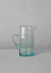 Handled Moroccan Glass Jug | Clear