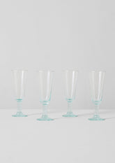 Recycled Bolivian Champagne Glasses Set | Clear