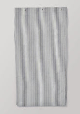 Organic Cotton Pyjama Stripe Shower Curtain | Navy/Ecru
