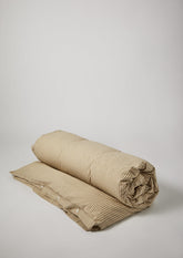 Ticking Stripe Cotton Duvet Cover | Ecru/Straw