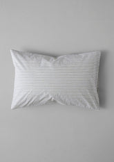 Ticking Stripe Cotton Housewife Pillowcase | Ecru/Graphite