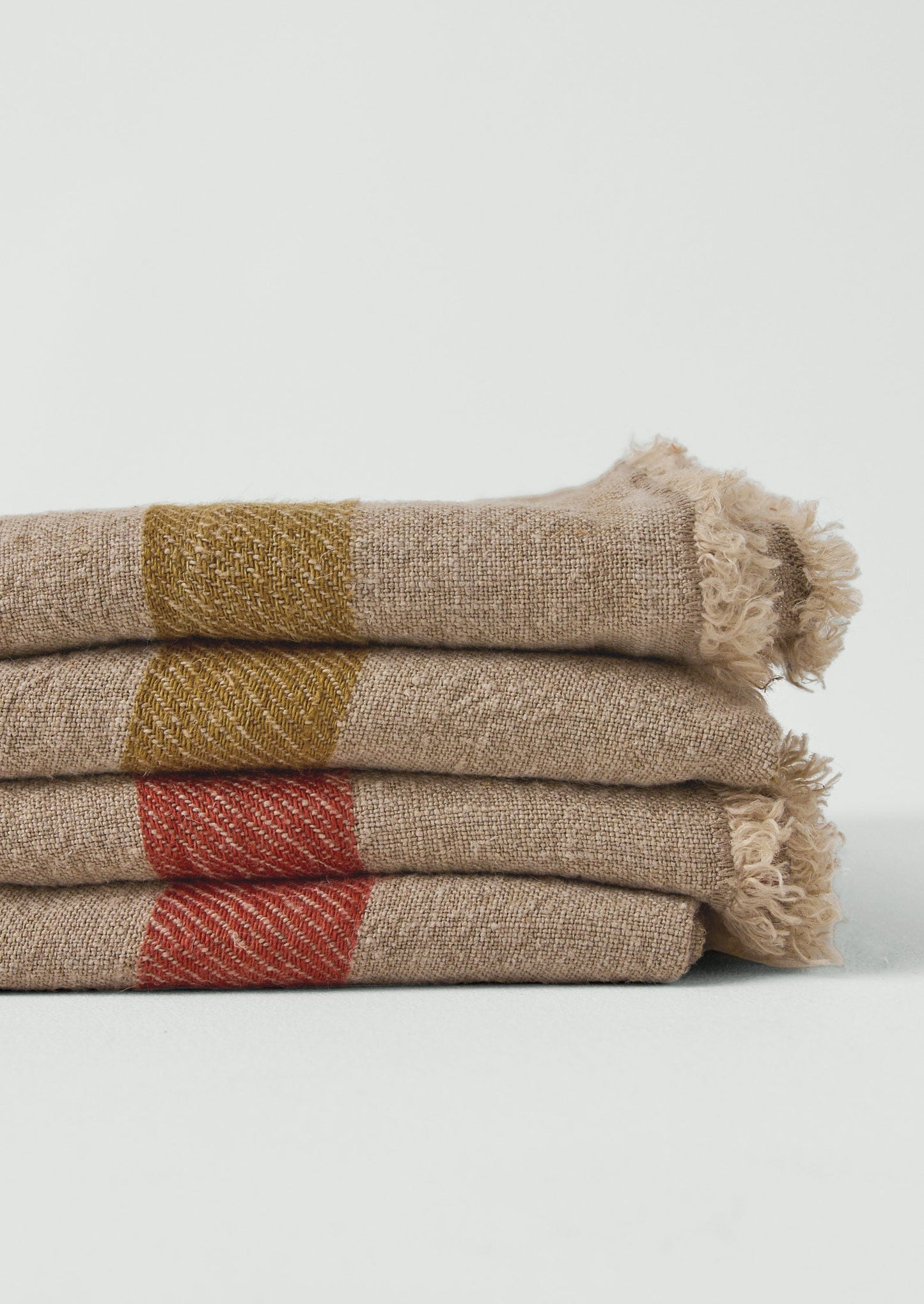 Stripe Linen Throw | Amber/Natural