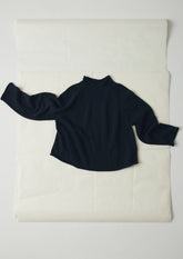 Organic Cotton Linen Easy Sweater | Dark Navy