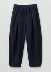 Minako Garment Dyed Linen Trousers | Midnight