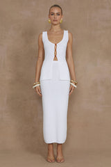 Nadina Midi Skirt - White