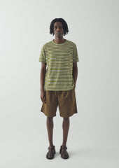 Theo Stripe Lightweight Cotton Tee | Juniper Berry