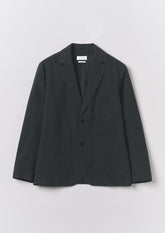 Sketch Check Cotton Wool Jacket | Slate