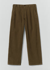 Rory Elasticated Cotton Linen Trousers | Bronze Green
