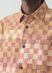 Variegated Block Print Cotton Shirt | Mace
