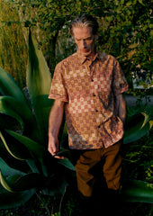 Variegated Block Print Cotton Shirt | Mace