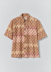 Variegated Block Print Cotton Shirt | Mace