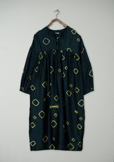 Renewed Hand Shibori Silk Dress XS (115) | Multi