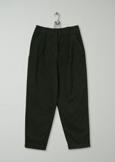 Reworn Cotton Canvas Trousers Size 8 (978) | Ash Green