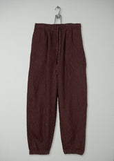 Reworn Sail Stripe Fishermans Trousers Size S (1001) | Bitter Chocolate
