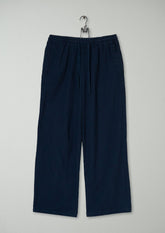 Reworn Mens Brushed Cotton Drawstring Trousers Size XS (083) | Navy