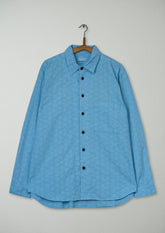 Reworn Mens Dropped Shoulder Shirt Size M (049) | Light Blue