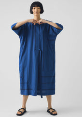 Tea Towel Stripe Cotton Dress | Cobalt Blue
