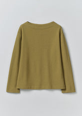 Mock Neck Cotton Hemp Sweater | Warm Olive