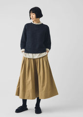 Textured Rib Linen Cotton Sweater | Dark Navy