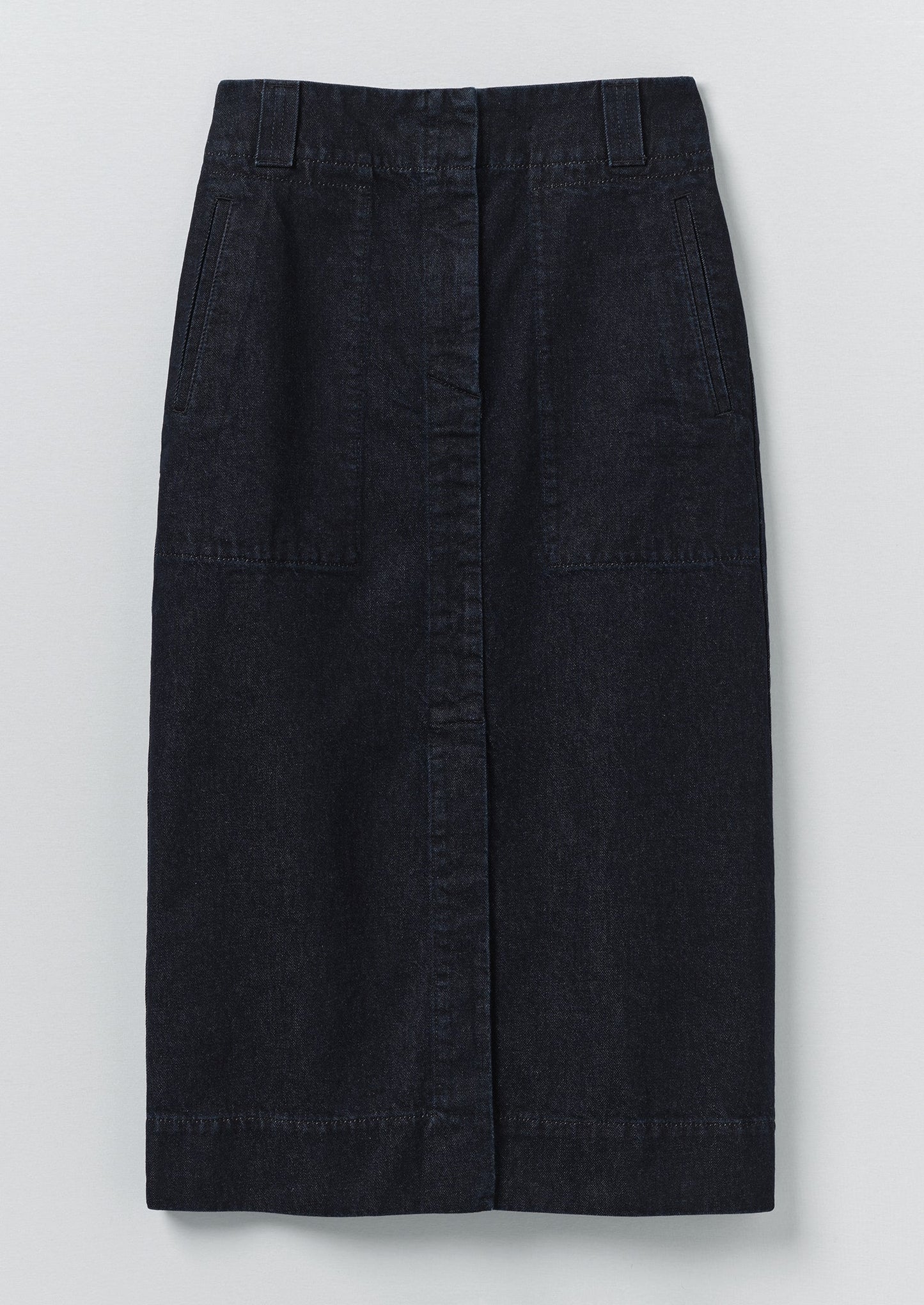 Straight Indigo Denim Skirt | Indigo