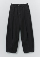 Sculpted Organic Cotton Twill Trousers | Slate
