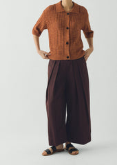 Stripe Fisherman Cotton Trousers | Black/Multi