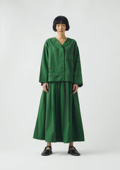Tea Towel Stripe Long Sleeve Top | Sea Green