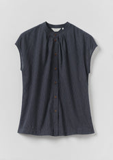 Slubby Check Short Sleeve Shirt | Ink
