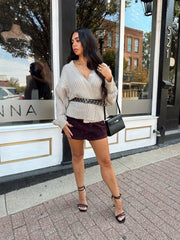 Amara Grey Wrap Knit Cardigan