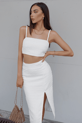 Angelica Midi Skirt - White