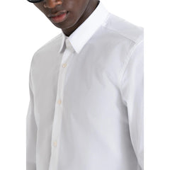 Image 4 : Chemise Antony Morato blanche manches longues portée avec pantalon noir — Delvale