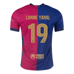 Authentic LAMINE YAMAL #19 Barcelona Home Soccer Jersey 2024/25 - UCL - old sponsor