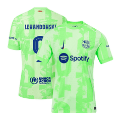 Authentic LEWANDOWSKI #9 Soccer Jersey Barcelona Third Away Shirt 2024/25 UCL
