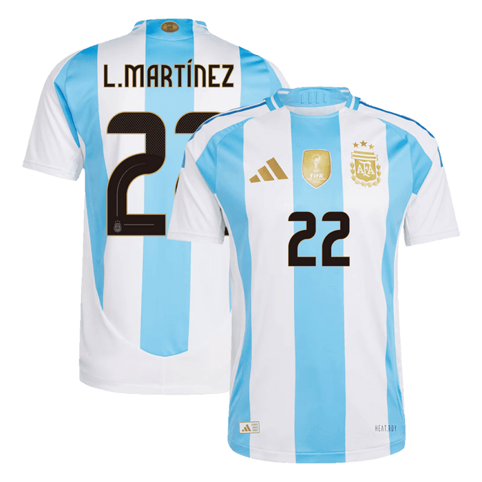 Authentic L.Martínez #22 Argentina Home Soccer Jersey 2024