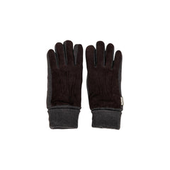 Image 1 : Gants en cuir marron Barbour homme, vue de face posés à plat — Delvale