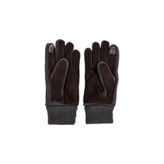 Image 2 : Détail couture et finition cuir des gants homme Barbour marron — Delvale