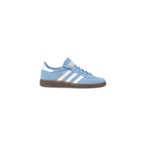 Image 1 : Baskets Adidas femme en cuir bleu azur à rayures avec fermeture lacets — delvale