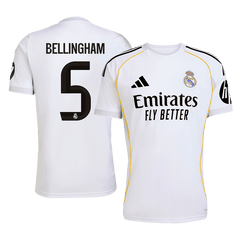 BELLINGHAM #5 Real Madrid Soccer Jersey Home Custom Shirt 2025/26