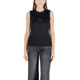 Image 1 : Débardeur Calvin Klein Jeans femme noir avec impression logo iconique, coupe moderne et col rond — delvale