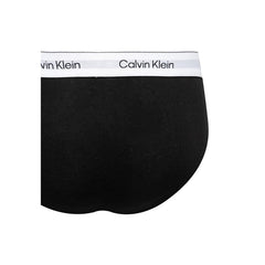 Image 3 : Pack 3 slips Calvin Klein Underwear homme coloris noir, présentation face avant — Delvale