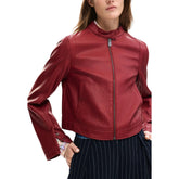 Image 1 : Veste Desigual femme bordeaux avec col Mao et fermeture zip — Delvale