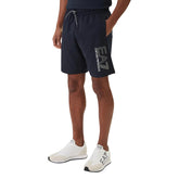 Image 1 : Pantalon homme Ea7 bleu en coton avec fermeture à lacets et poches frontales — Delvale