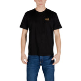 Image 1 : T-shirt EA7 homme noir col rond manches courtes en coton — Delvale