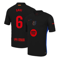 GAVI #6 Authentic Soccer Jersey Barcelona Away Shirt 2024/25 Spotify Logo Without Text